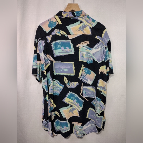 Quiksilver Vacancy Short Sleeve Hawaiian Shirt Men's XXL Modern Fit Beach - Picture 5 of 9